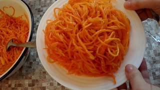 Морковь по-корейски рецепт. Korean Style Carrots. Простой рецепт морковчи