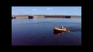 пляжная надувная лодка + самодельный лодочный мотор