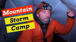 Camping in a Mountain Storm | MSR Access 1 Tent - Unplanned Wind Test.