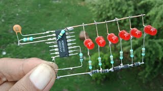 DIY LED CHASER USING IC CD4060.