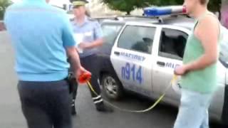 В Могилеве на перекрестке столкнулись Opel и машина ГАИ