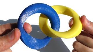 Тор из колец Мёбиуса невероятная сцепка на 3D принтере Mobius 3d print #Shorts