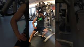 Single Arm Incline Hammer Strength Chest Press (sitting sideways)
