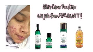 SKIN CARE ROUTINE WAJAH BERJERAWAT !