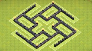 CLASH OF CLANS TH6 WAR BASE / TOWN HALL 6 DEFENSE ANTI DRAGON, ANTI HOGS 2015