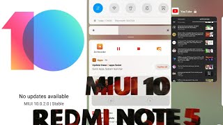 STABLE UPDATE MIUI 10 FOR REDMI NOTE 5