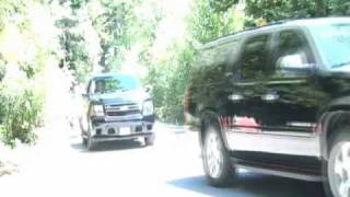 Arnold Shwarzenegger arrives at the Bohemian Grove. July 30, 2010