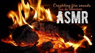 ASMR Français ~ Crackling fire sounds / Feu de cheminée crépitant
