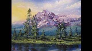Пишем маслом снежные горы! #Vitali Oil Painting