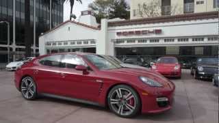 NEW 2013 Porsche Panamera GTS in Carmine Red Cognac leather in Beverly Hills @porscheconnection