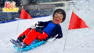 Ryan and His Family Go Sledding in Japan!