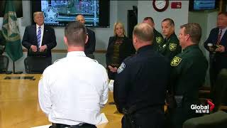 Donald Trump meets with Florida school shooting first responders