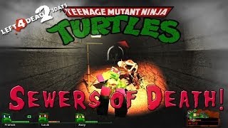 Left 4 Dead 2: TMNT Minecraft Skins in the Sewers