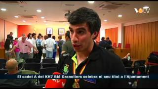 VOTV - El cadet A del KH7 BM Granollers celebra el seu títol a l'Ajuntament