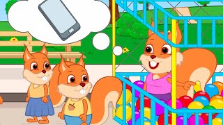 Famille d'Écureuil - Téléphone Perdu Dans Les Ballons Animé 2022 en Français