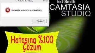 camtasia studio 8 A required resource was unavailable  hatası (2017)