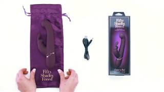 Fifty Shades Freed - Come to Bed Rechargeable Slimline Rabbit Vibrator