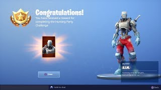 Fortnite A.I.M Bot GAMEPLAY (How to Unlock the Hunting Party / AIM Skin in fortntie Season 6)