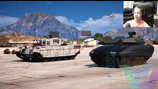 Бой на победителя Танки Khanjali против hino Tank ГТА 5 Онлайн. Видео для детей
