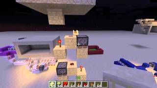 Minecraft механизмы - [передача red stone сигнала вниз]