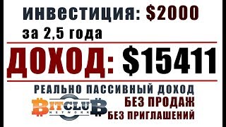 + $15411 за 2,5 года из $2000 в BitClubNetwork - 100% Пассивный Доход