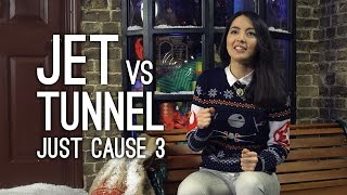 JET VS TUNNEL in JUST CAUSE 3: Oxbox Xmas Challenge Day 9