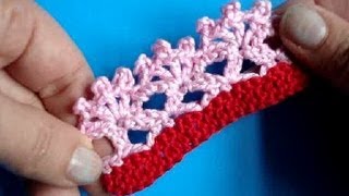 Вязание крючком каймы Урок 269 Crochet border