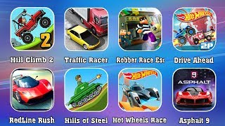 Сборник игры ГОНКИ - Hill Climb Racing 2, Asphalt 9, Drive Ahead, Hills of Steel, Hot Wheels, Robber