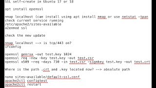 How to create a SSL certificate in Ubuntu Linux 17 or 18