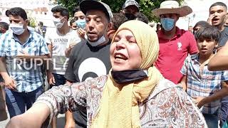 Tunisia: Anti-govt protesters rally outside Ennahda Movement headquarters