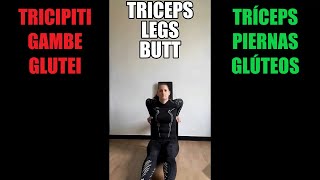 BBR4 Set esercizi per tonificare le braccia (tricipiti) e lavorare su gambe, interno coscia e glutei