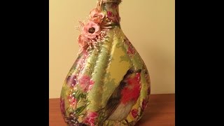 Декорирование бутылки 3D. (Bottle decoration 3D).