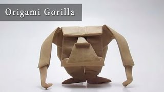 Origami. How to make Monkey/Gorilla / Оригами. Как сделать Обезьяну/Горилла