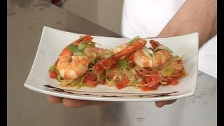 Recette de wok de gambas aux légumes croquants