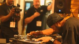 DJ Versatile Live At System Music WareHouse (Breaks down Turntablism & demonstrates his skills)