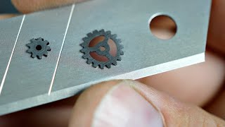 Вырезаем шестерёнку из лезвия канцелярского ножа! ProDIY