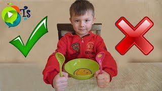Учим хорошие манеры  Правила поведения за столом