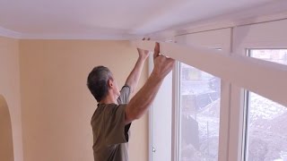 Как установить пластиковый карниз для штор на потолок