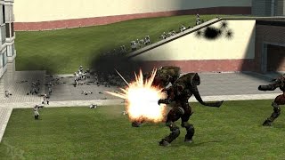 Combine Elite Soldiers vs Doom 3 Cyberdemons | Garry’s Mod