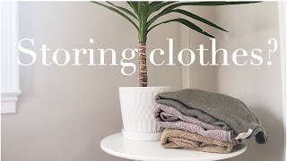 STORING CLOTHES W/O OWNING A BUREAU