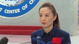 Astronaut Wang Yaping talks about the Shenzhou-13 mission