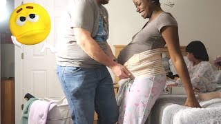 HUGE PREGNANT BELLY STRUGGLE!! ?