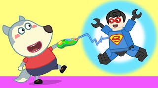 Kids Cartoon ★ ウルフーが魔法のリモコンでレゴのおもちゃを救う-子供向けの面白い話 ★ Wolfoo Japan