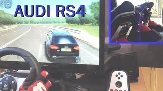 Audi RS4 - City Car Driving 1.2.5 (3D Instructor), Logitech G27, feet / clutch, fully manual, 1080p