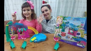 POLY POCKET KAYDIRAKLI HAVUZLU AQUAPARK OYUN SETİ. TOYS UNBOXİNG, OYUNCAK