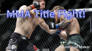 *EPIC* MMA Title Fight! (Guy gets kneed in the balls)
