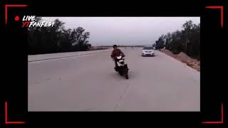 Side stand stunt | Circle Leg Donuts stunt fail | Honda Aviator