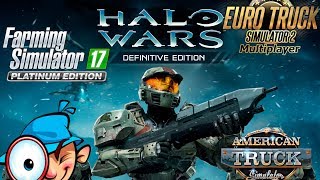 Halo Wars: Definitive Edition►ATS+ETS2+Farming Simulator 2017► Стрим 1 часть 2