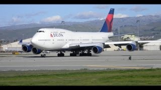 HD SUPER RARE 49ers Charter Boeing 747-451 Takeoff *CLOSE UP* from San Jose Intl. Airport