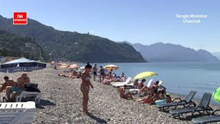 Beaches in Batumi. Georgia. Пляжи Батуми. Грузия.